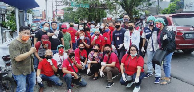 HPN, Forjubir Minut Bagikan Masker Di Jalan Airmadidi
