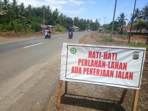 Pelebaran Ruas Jalan Ibu Kota Mulai Dikerjakan