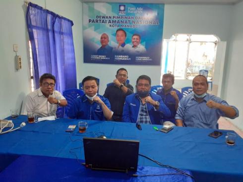DPD PAN Kota Manado Ikuti HUT PAN ke -23 Secara Virtual