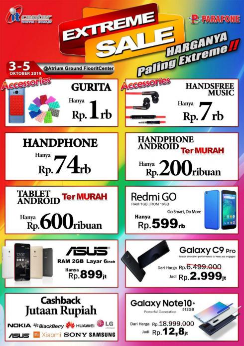 EXTREME SALE ITCENTER KEMBALI HADIR DI AWAL OKTOBER 2019