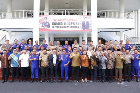 Sambangi Polda Sulut, Komisi III DPR-RI Bahas Pengamanan Natal dan Tahun Baru