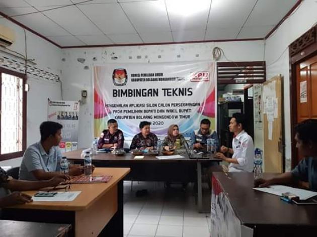 KPU Boltim, Gelar Bimtek Calon Perseorangan