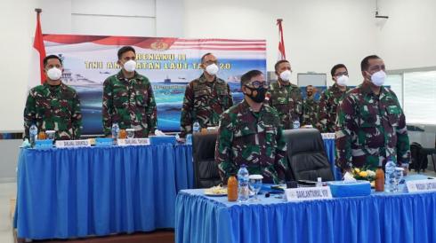 Danlantamal VIII Ikuti Rakor Renaku II TNI AL Tahun 2020.